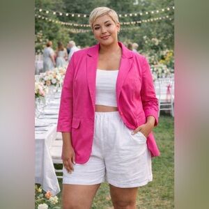 Beautiful Dress Barn, 2X bright pink blazer.